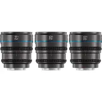 Sirui Nightwalker 24 35+55mm T1.2 S35 MF Cine Lens Bundle M4/3-Mou (Micro Four Thirds, APS-C / DX), Objectif, Gris