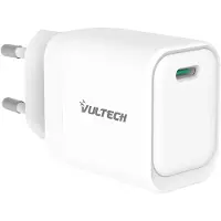 Vultech CC33-1C Chargeur mural USB-C GaN 33W PD3.0 QC3.0 PPS Blanc