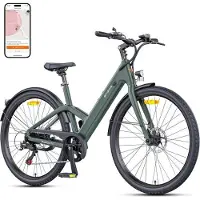 KUKIRIN N1 Air St - Vélo Électrique 28'' - Cadre En Fibre De Carbone - Autonomie 100 Km - Batterie 36v 10ah - Freins À Disque - Vert