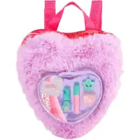 Canenco y parvient Kit de maquillage beauté dans un sac à dos moelleux Love Purple