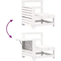 vidaXL Canapé de jardin avec accoudoirs et table d'appoint en pin massif