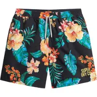 Superdry pour homme. M3010242A Maillot de bain multicolore à imprimé hawaïen (M), Noir, Beachwear, Polister recyclé, Durable