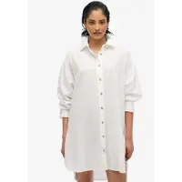 Superdry Ibiza Longline Beach Long Sleeve Shirt Blanc M Femme