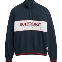 Superdry Country Club Loose Half Zip Sweatshirt Bleu 2XS Femme