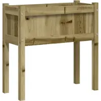 vidaXL Jardinières 2 pcs avec pieds bois de pin imprégné