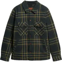 Superdry Surplus Check Quilt Overshirt Vert M Homme