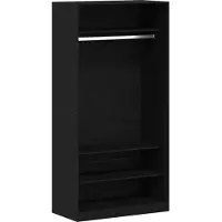 vidaXL Armoire noir aspect chêne 100 x 50 x 200 cm