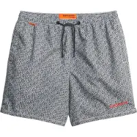 Superdry pour homme. M3010241A Maillot de bain noir imprimé sur toute la surface (XXL), Beachwear, Polister recyclé, Durable