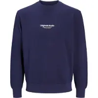 Jack & Jones Sweat-shirt 'JORVesterbro' marine / blanc