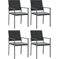 vidaXL Ensemble de jardin 5 pièces avec coussins Poly rotin et acier