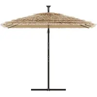 vidaXL Parasol avec mât en acier blanc 290x290x238 cm