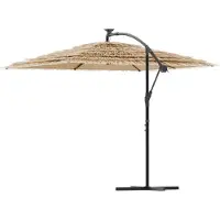 vidaXL Parasol avec mât en acier blanc 290x290x238 cm