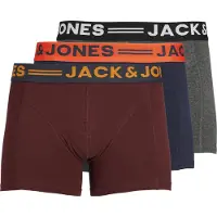 Jack & Jones Boxers 'Lichfield' bleu marine / orange / lie de vin