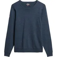Superdry Homme Pull Ras-du-cou en Laine Mérinos Bleu Marine Taille: Xxl