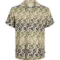 Jack & Jones Chemise 'JJFlores' beige chiné / marron / noisette / olive