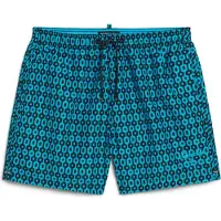Superdry pour homme. M3010231A Maillot de bain imprimé en matériau recyclé bleu (XXL), Beachwear, Polister recyclé, Durable