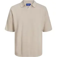 Jack & Jones Linen Knit Polo à manches courtes Beige XS Homme Beige XS