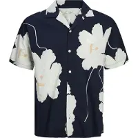 Jack & Jones Chemise 'JPRBLAPalma Resort' bleu nuit / orange / blanc