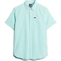 Superdry Seersucker Short Sleeve Shirt Vert 2XL Homme