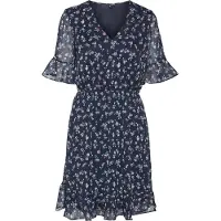 Vero Moda Robe d’été 'VMSMILLA' bleu marine / émeraude / vert clair / rose clair