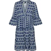 Vero Moda Dicthe 3/4 Exp Short Sleeve Short Dress Bleu M / Tall Femme