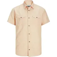 Jack & Jones Sheridan Linen Blend Short Sleeve Shirt Beige L Homme