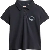 Superdry pour femme. W6011869A Polo slim 90s navy (M), Casuel, Coton, Manche courte