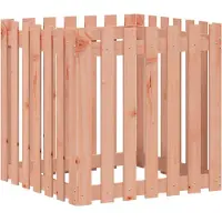 vidaXL Jardinière avec design de clôture 70x70x70 cm douglas massif