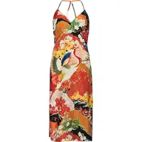 Superdry Vintage Midi Halter Slip Sleeveless Dress Multicolore M Femme