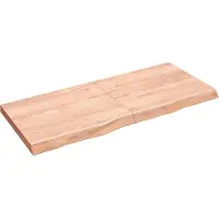 vidaXL Dessus de table marron clair bois chêne massif traité