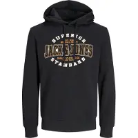 Jack & Jones Logo 2 Plus Size Hoodie Noir 4XL Homme
