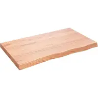 vidaXL Dessus de table marron clair bois chêne massif traité