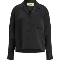 Jack & Jones Eva Comfort Satin Jjxx Long Sleeve Shirt Noir L Femme