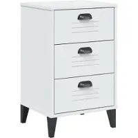 vidaXL Table de chevet VIKEN blanc bois d'ingénierie