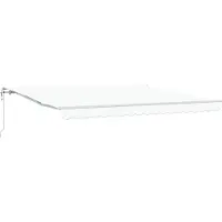 vidaXL Store à rallonge blanc 400 x 350 cm en tissu et aluminium