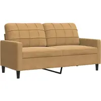 vidaXL Ensemble de canapés 2 pièces avec coussins Marron Velours