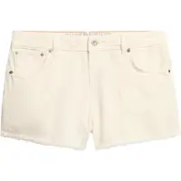 Superdry pour femme. W7110448A Short blanc à taille moyenne en denim chaud (29), Casuel, Coton