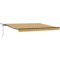 vidaXL , store enrouleur rétractable, multicolore, 400 x 350 cm, polyester