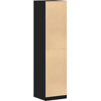 vidaXL Armoire avec étagère noir aspect chêne 50 x 50 x 200 cm