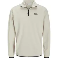 Jack & Jones Matty Logo Half Zip Sweatshirt Beige M Homme