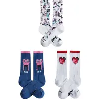 Jimmy Lion Athletic Jeremyvile Long Socks 3 Pairs Blanc,Rose EU 41-46
