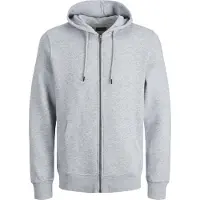 Jack & jones Bradley Plus Size Full Zip Sweatshirt Gris 4XL / Regular Homme