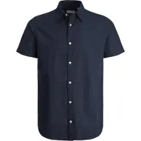 Jack & Jones Linen Short Sleeve Shirt Bleu S Homme