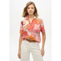 Superdry Chemisier 'Beach Resort' bleu / gris / orange / rose / blanc