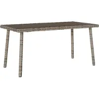 vidaXL Table basse de jardin rectangulaire Gris 80x40x37 cm Poly rotin