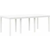 vidaXL Ensemble de salon de jardin , 7 pièces, blanc, polypropylène