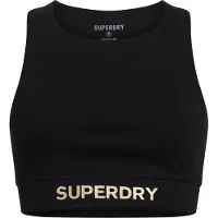 Superdry Femme Haut Brassière à Logo Sportswear Noir Taille: 36