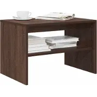 vidaXL Armoire TV marron imitation chêne 60x40x40 cm Matériau dérivé du bois