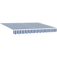 vidaXL Tissu de remplacement pour store bleu et blanc 235 x 195 cm polyester