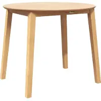 vidaXL Table de salle à manger naturelle en bois massif d'hévéa